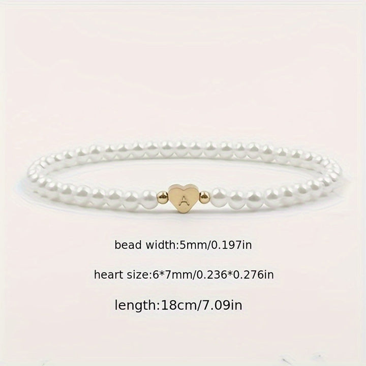 Chic Armband mit Herzinitiale (A–Z)
