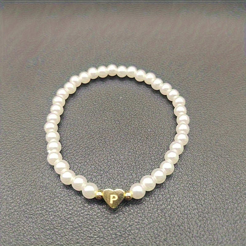 Chic Armband mit Herzinitiale (A–Z)