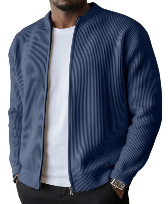 Cardigan con zip a coste Karl I