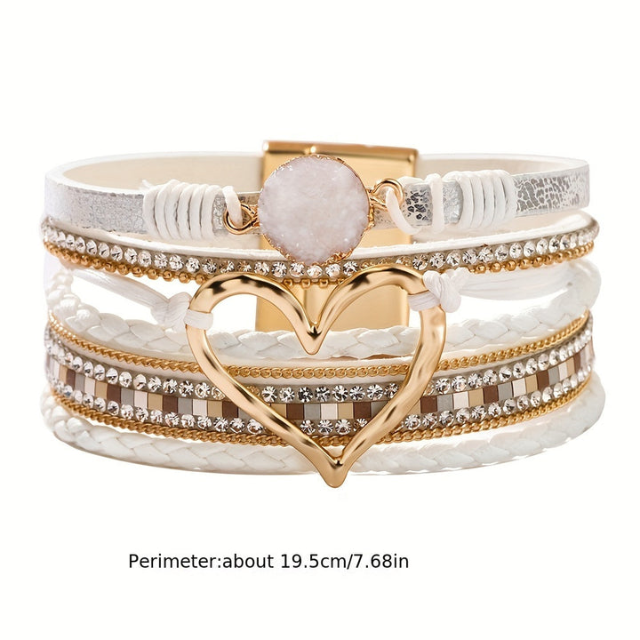 Boho Multistrat Lederarmband