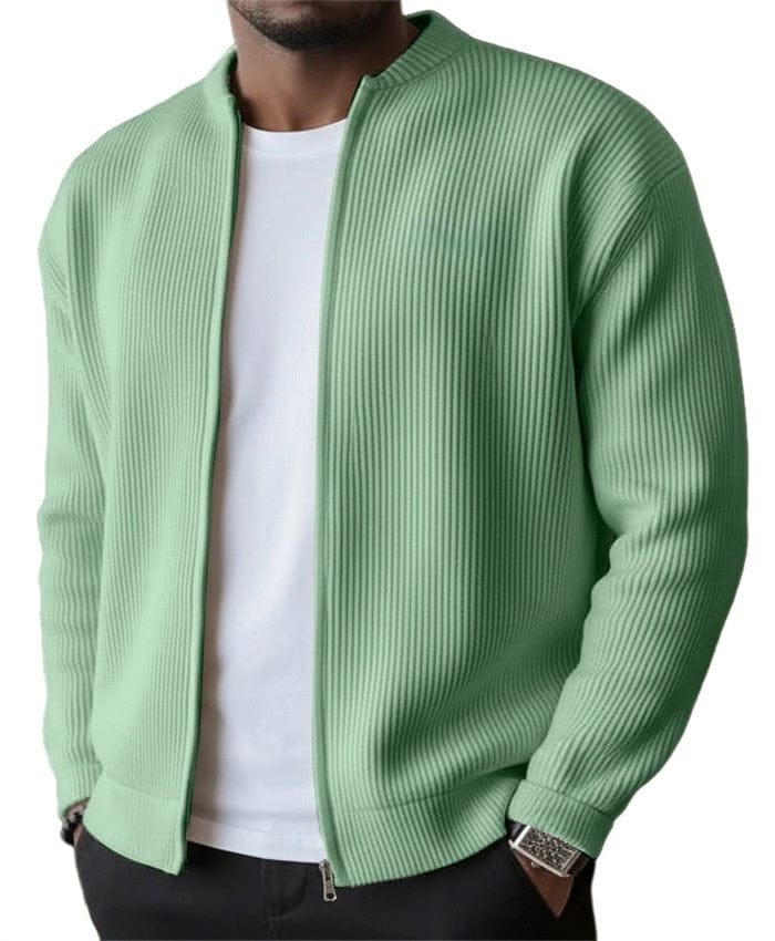 Cardigan con zip a coste Karl I