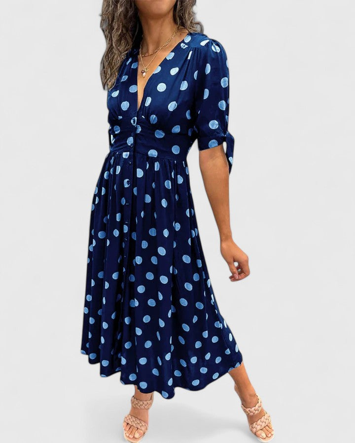 Colette | Elegantes Polka-Dot-Kleid