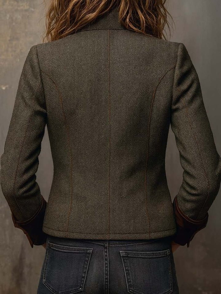 Dolores - Blazer aus Köper mit Kontrastbesatz