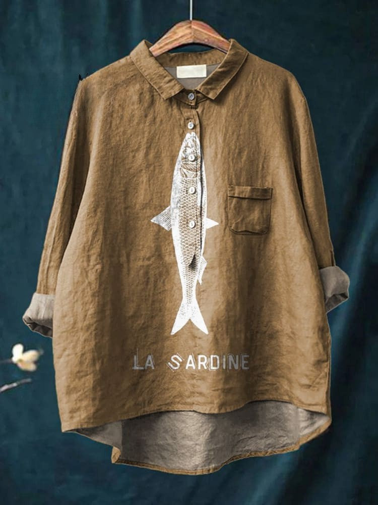Lily | T-Shirt mit Sardinenprint