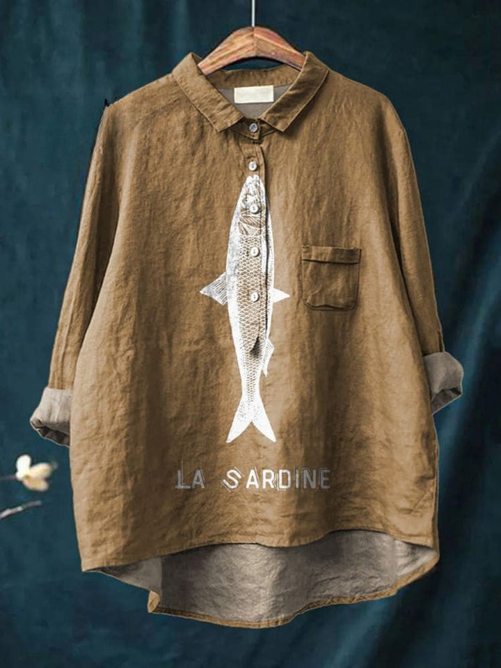 Lily | T-Shirt mit Sardinenprint