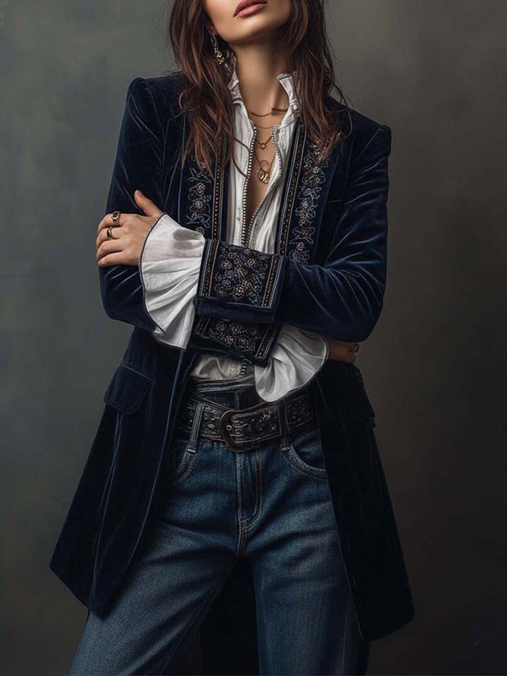 Nuria - Elegante Samtjacke