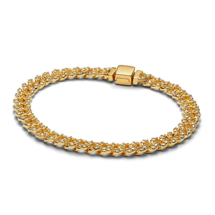 Cuban-Armband mit Moissanit