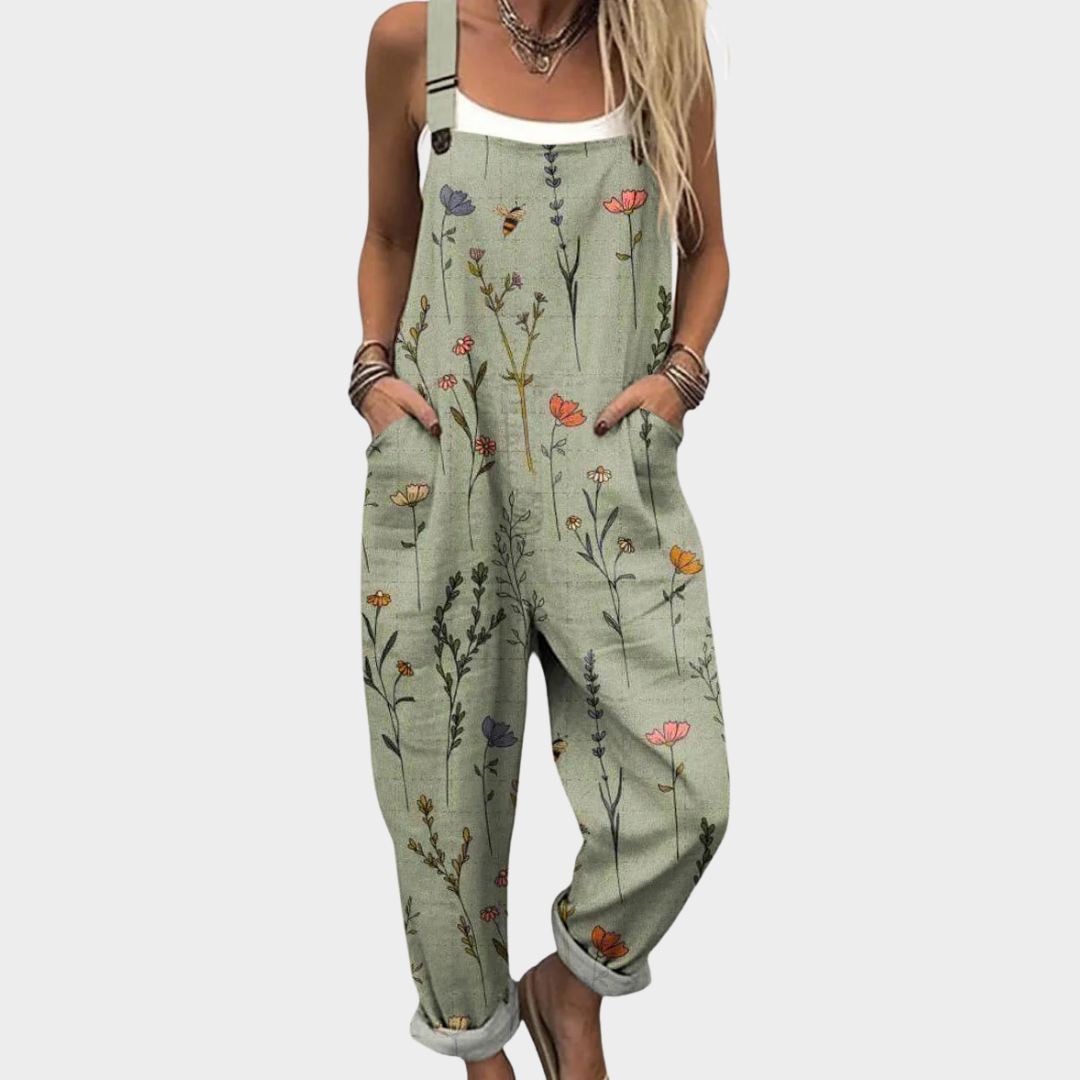 Bequeme gemusterte Latzhose
