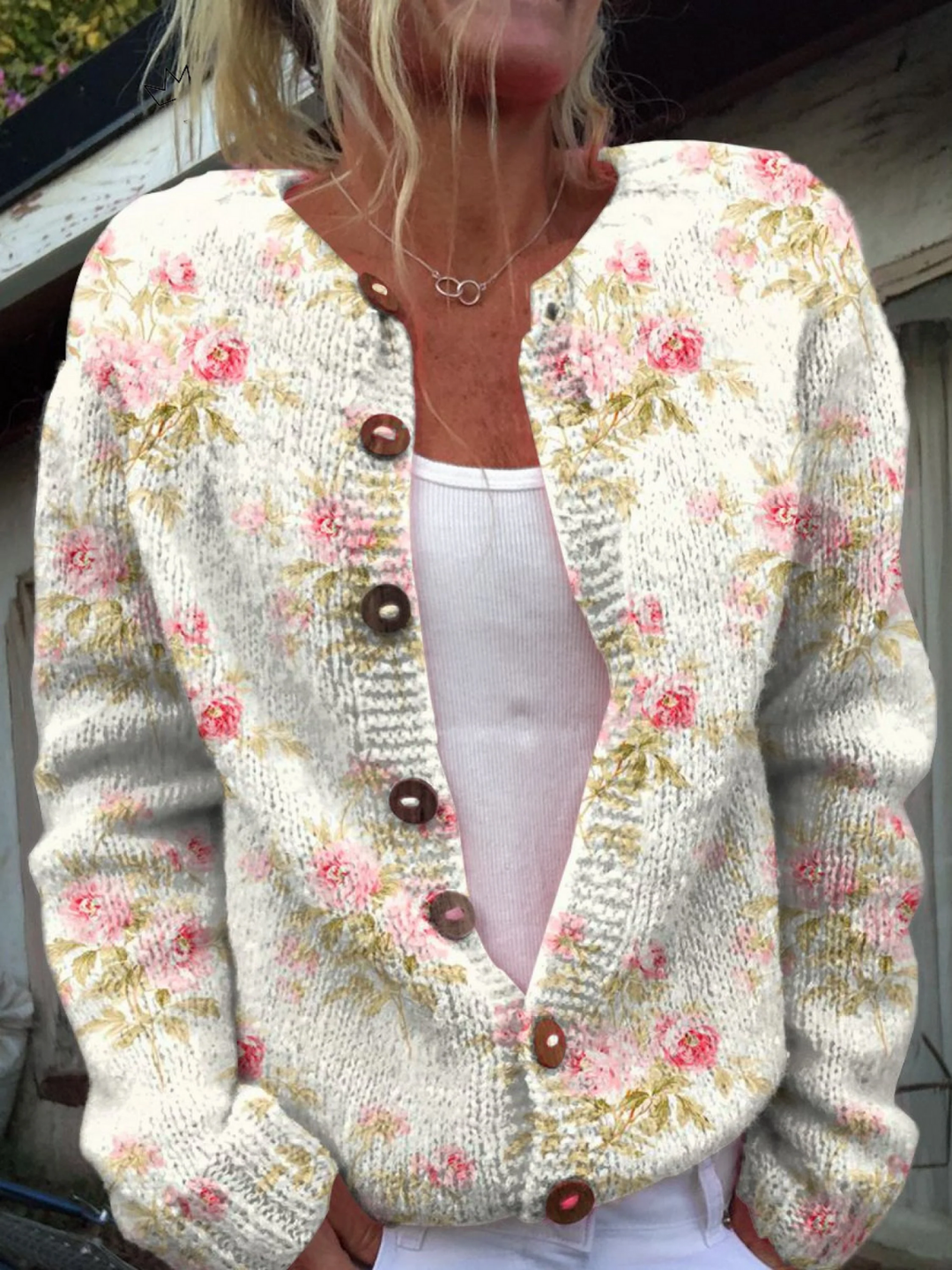 Kerensa™ | Vintage Floral Strickcardigan