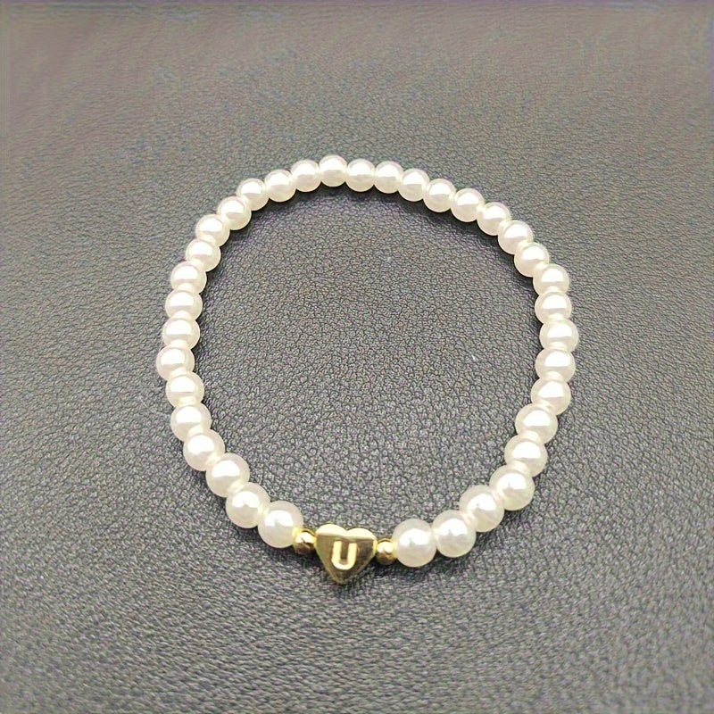 Chic Armband mit Herzinitiale (A–Z)