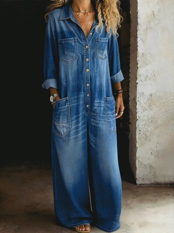 Lena | Lässiger Jeanssalopette