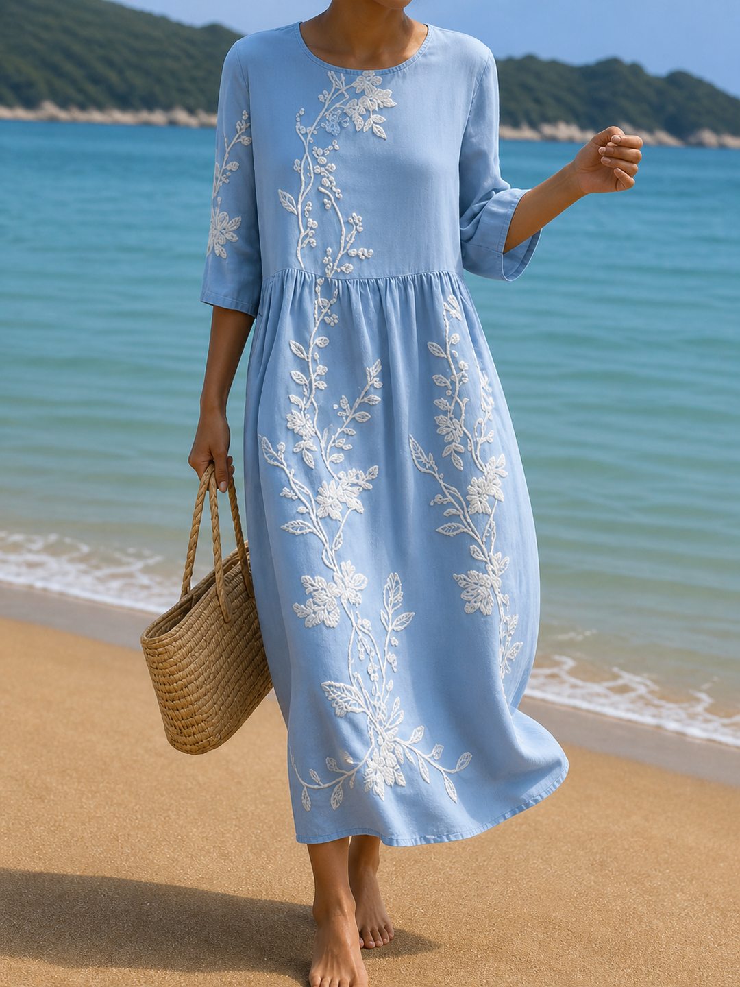 Damen Freizeitkleid mit floralem Muster