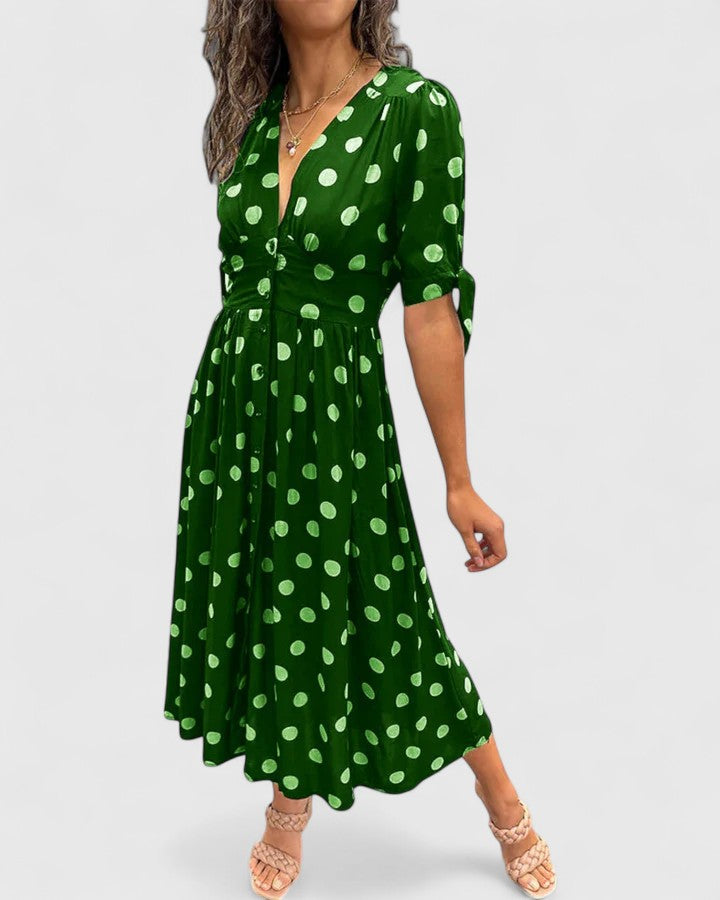 Colette | Elegantes Polka-Dot-Kleid