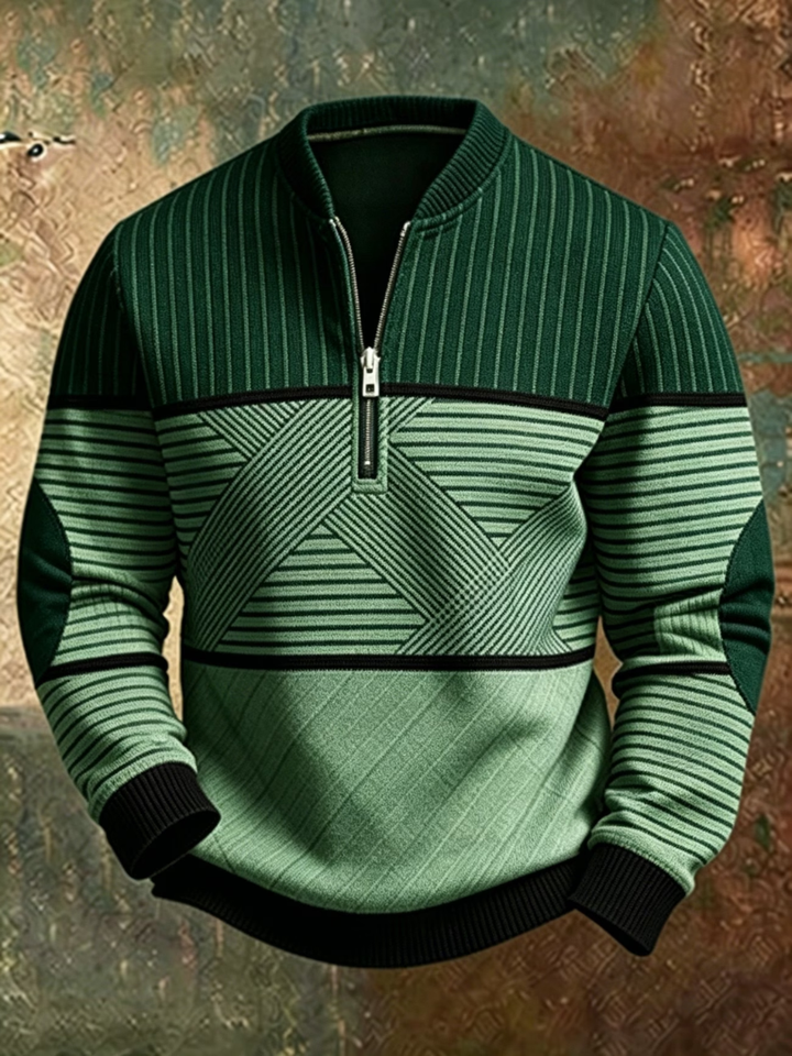Henrik™ | Herrenpullover mit hohem Kragen und Reißverschluss