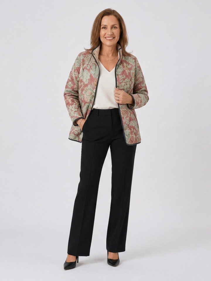 DELACROIX | Steppjacke Damast Terracotta Pauline
