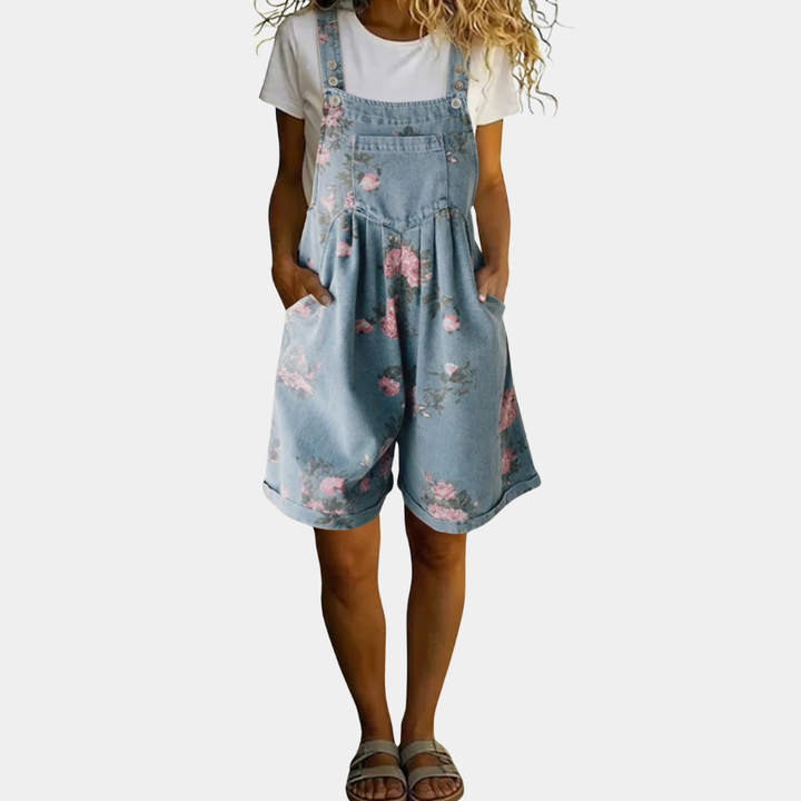 Judy | Denim Lavato Vintage mit Weichem Baumwollgefühl Blumenlatzhose