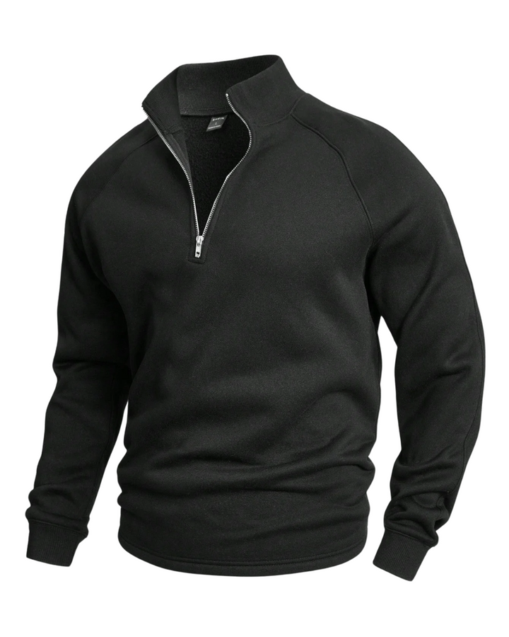 Premium Pullover mit halbem Reißverschluss