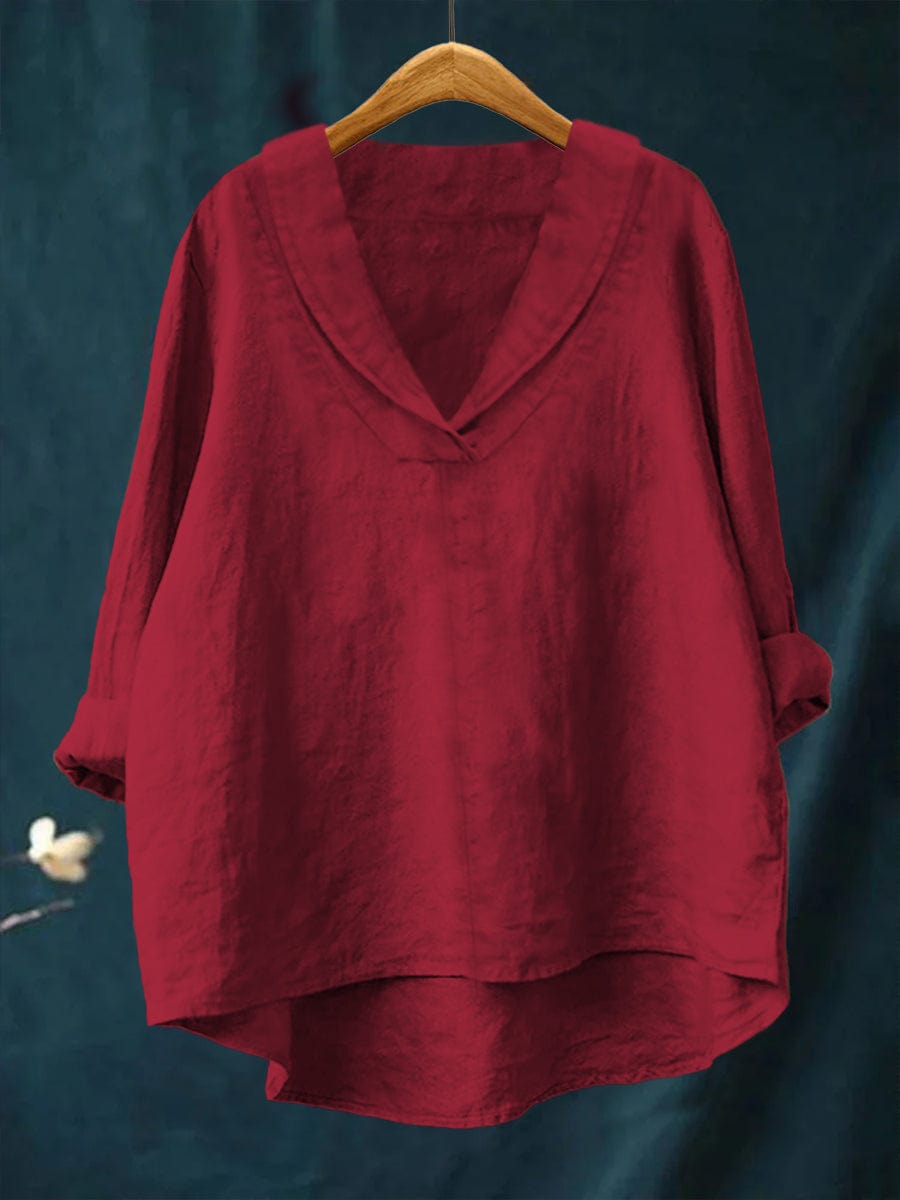 Samantha | Elegante Sommerbluse aus Leinen