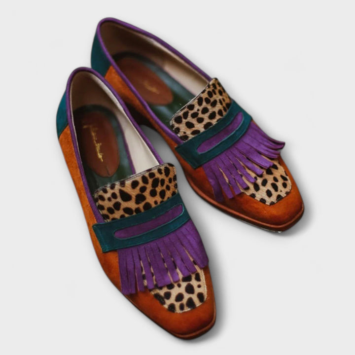 Fallon – Braun Loafer mit Leopardenmuster