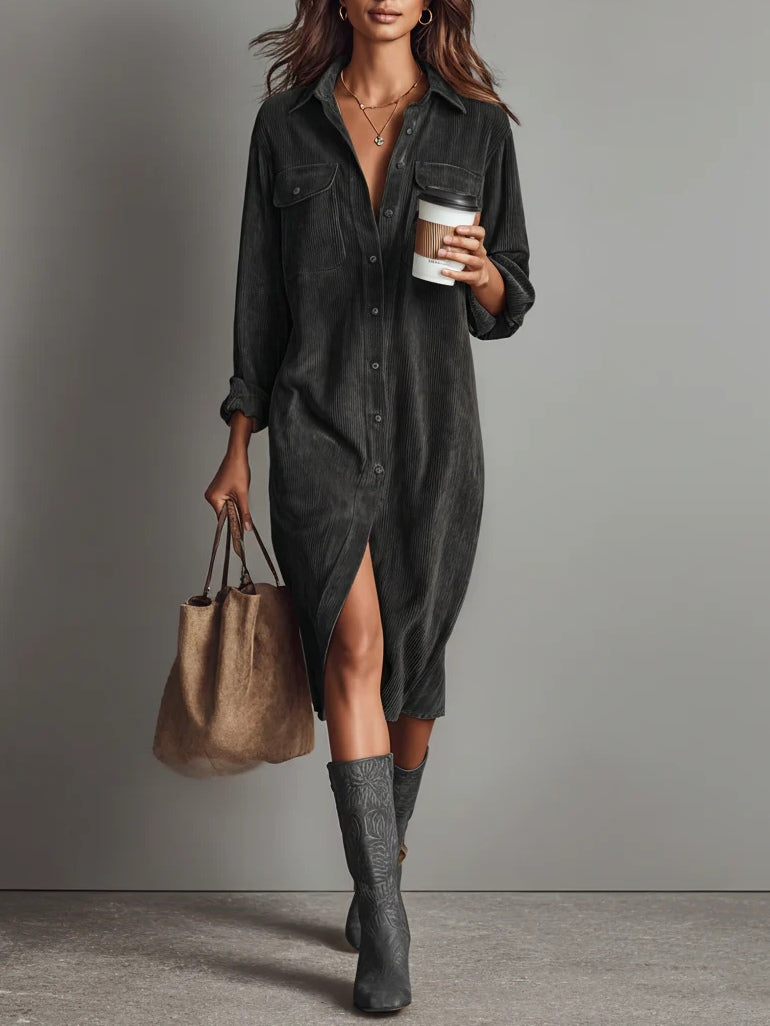 Rosaria – Midi Kleid mit Doppeltaschen