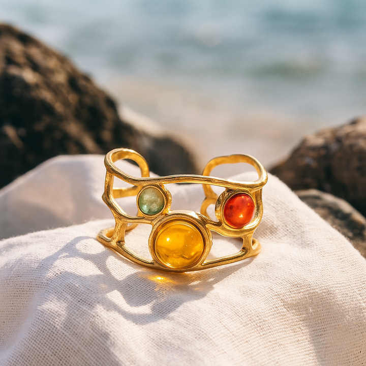 Regen | Ringe um die goldene Sonne
