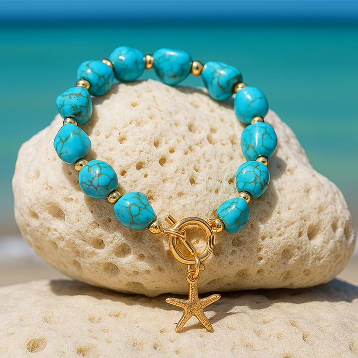 Wade | Blau des Meeresboden Armband