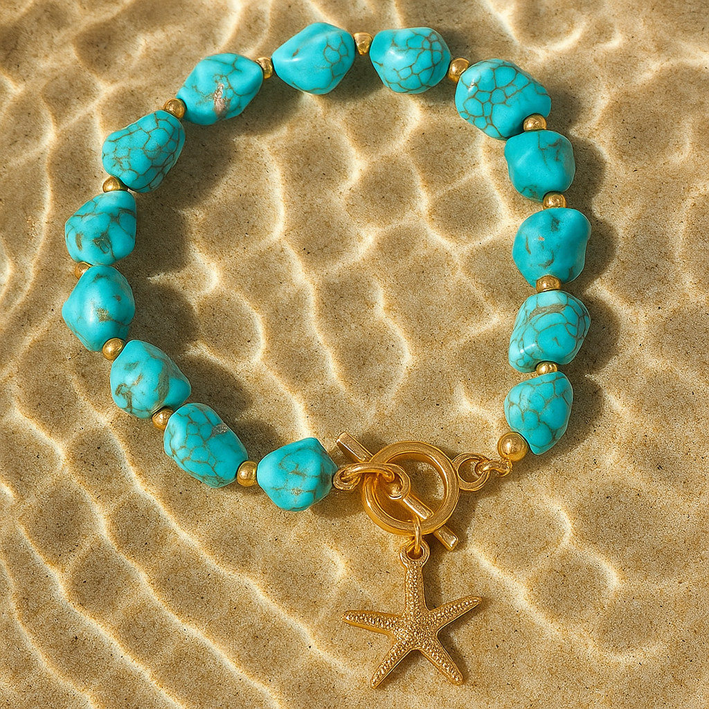 Wade | Blau des Meeresboden Armband