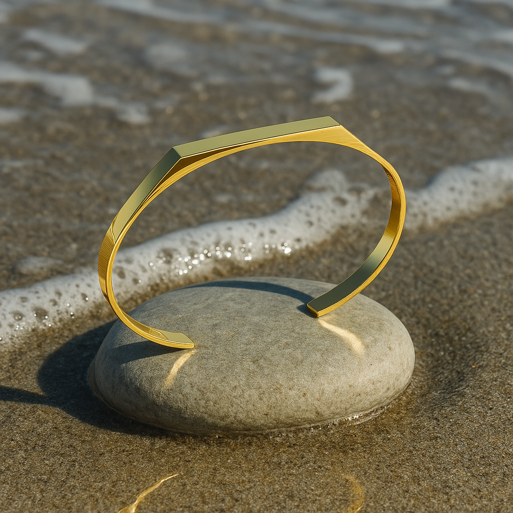 Coralia | Goldene Linie Armband