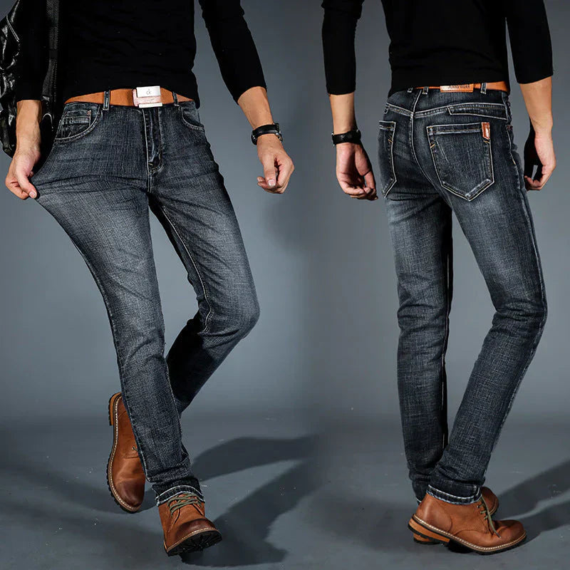 Hochwertige, vierwege dehnbare Slim-Fit-Jeans für Herren