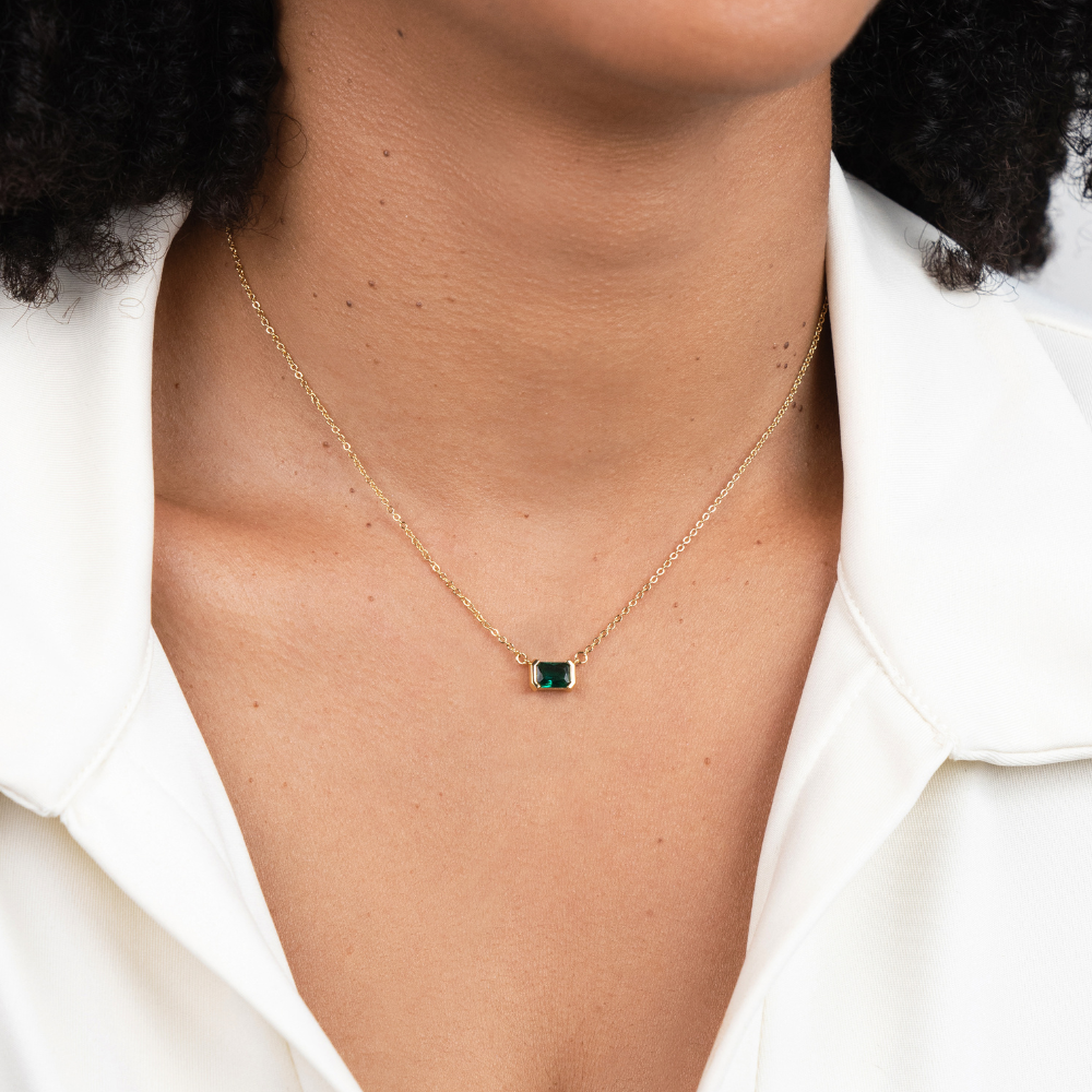 Zartes Collier mit Smaragd