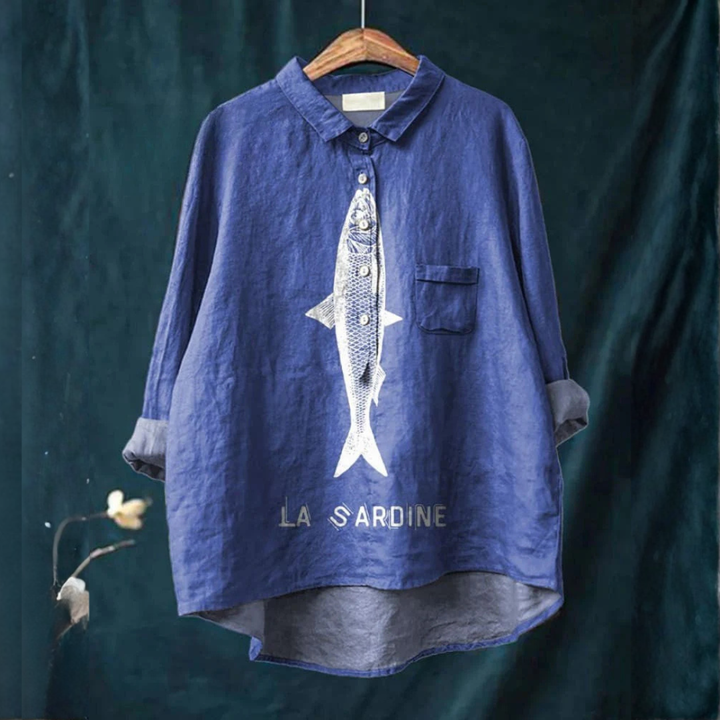 Lily | T-Shirt mit Sardinenprint