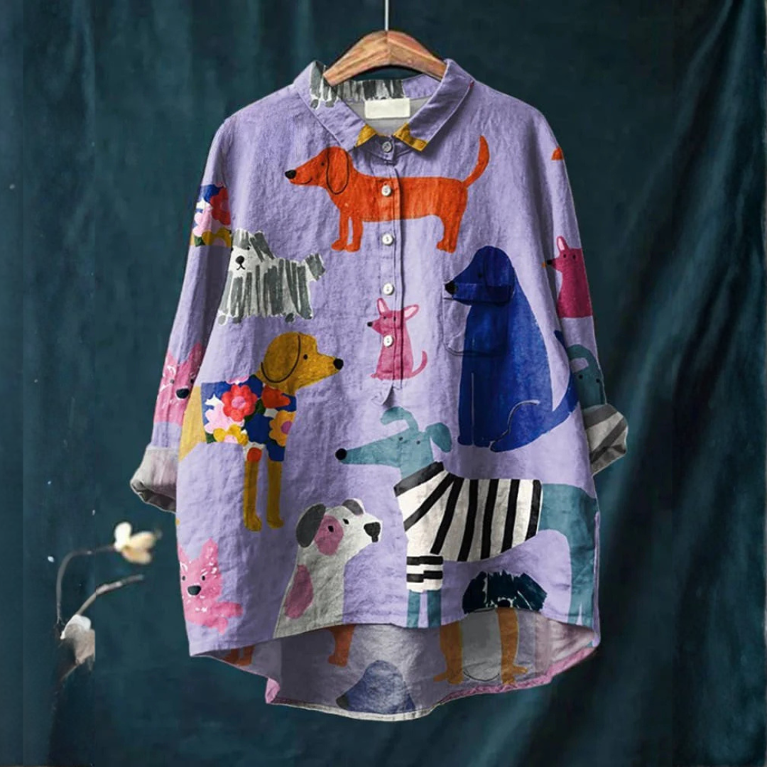 Em | Buntes Welpen-T-Shirt