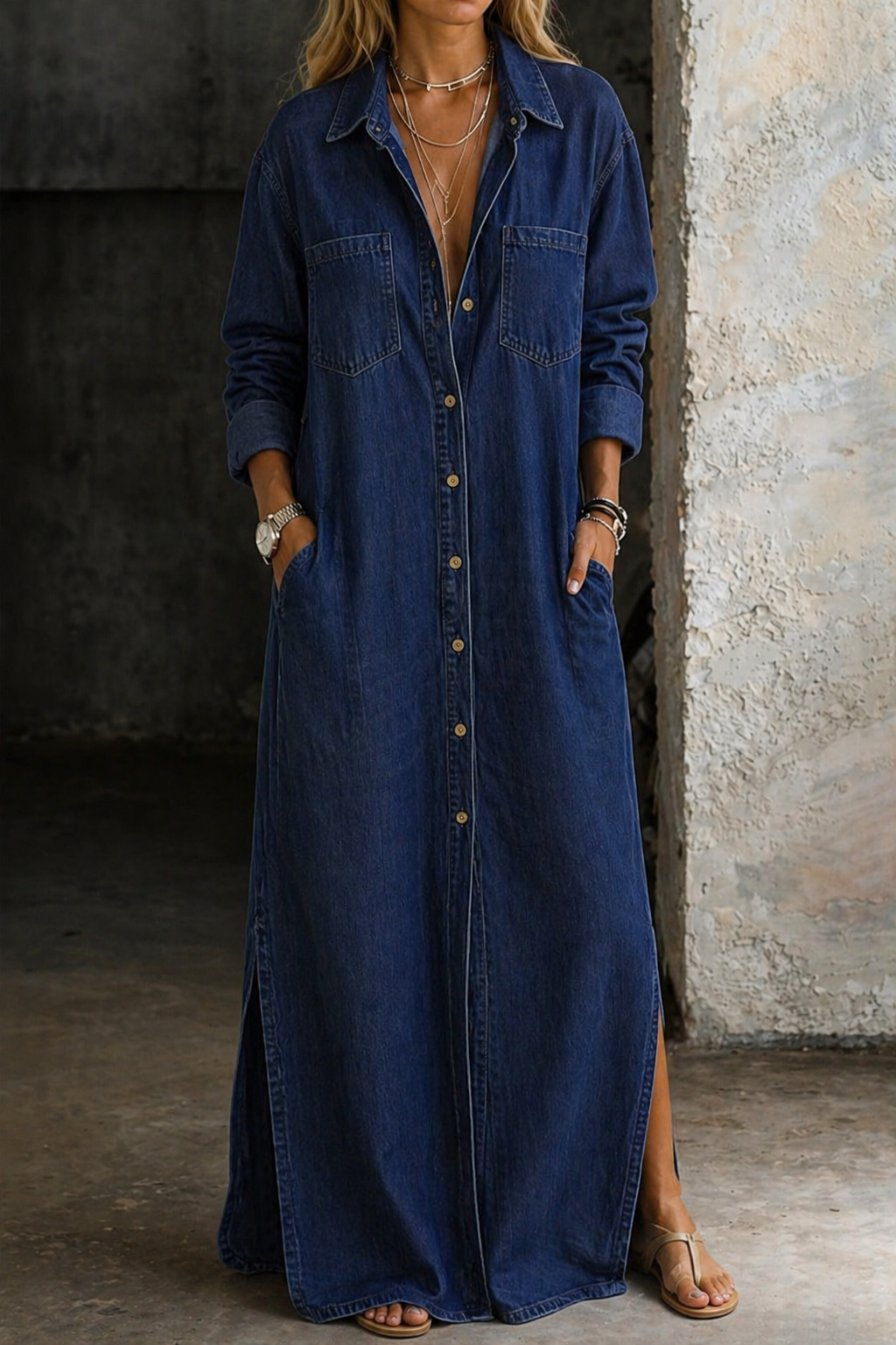 Delana | Kleid mit Knöpfen