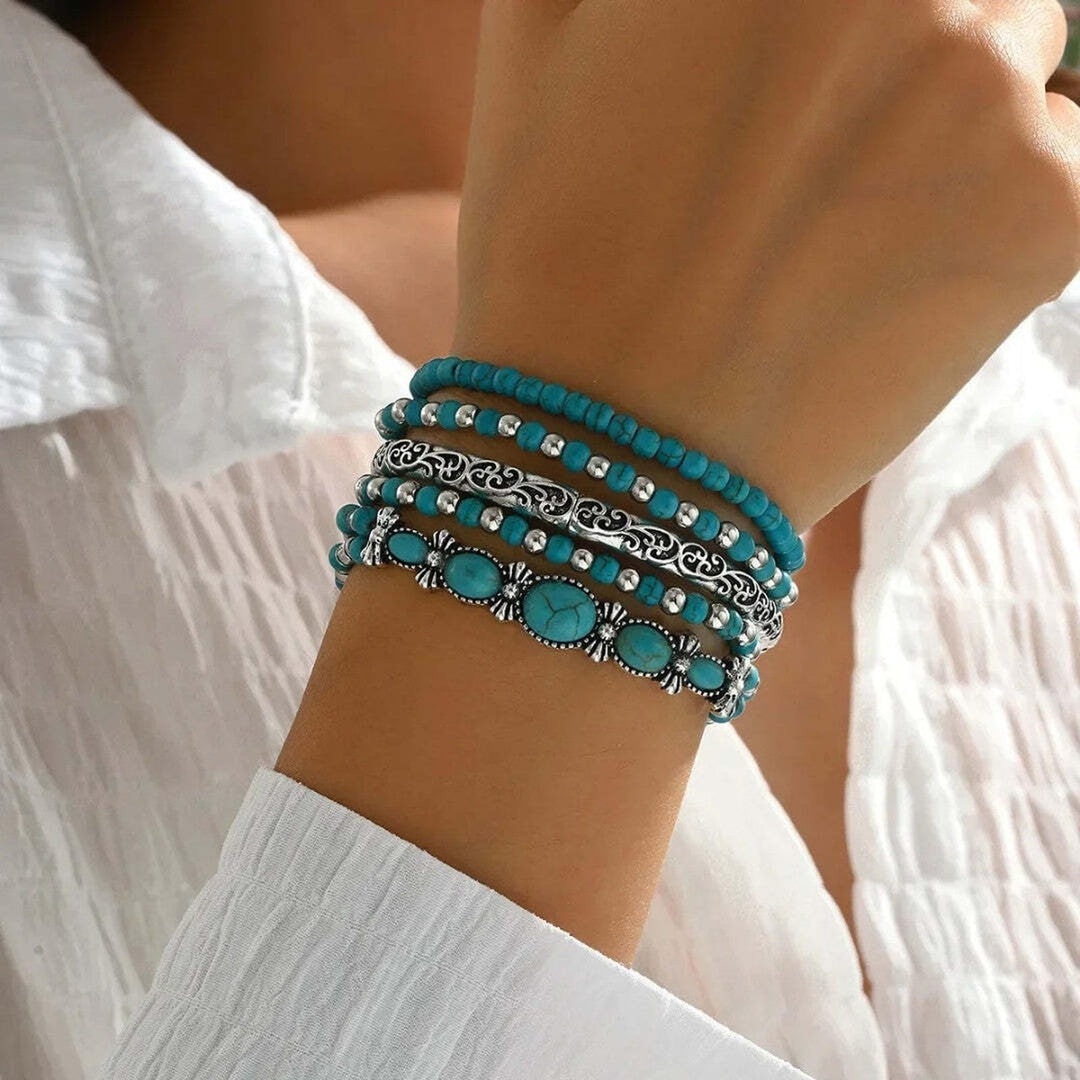 Mirella™ - Boho-Armbandkollektion mit Türkisen Perlen