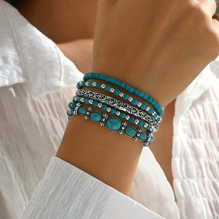 Mirella™ - Boho-Armbandkollektion mit Türkisen Perlen