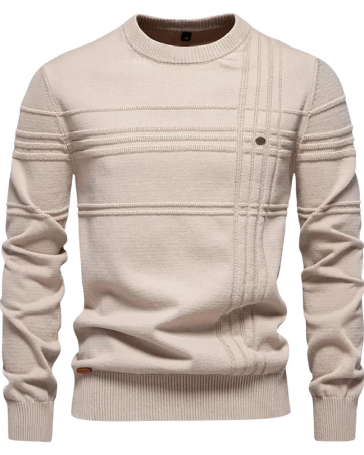 Herrenpullover mit Karomuster