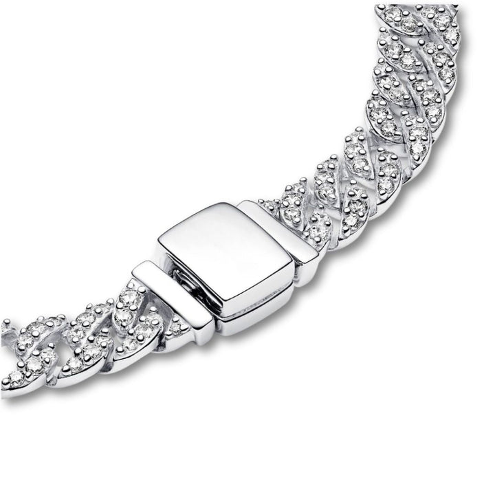 Cuban-Armband mit Moissanit