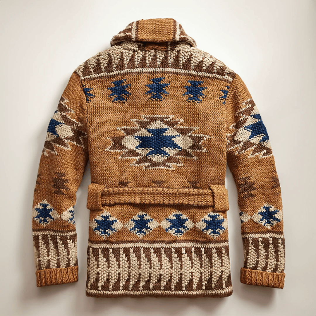 Elegante Jacquard-Strickjacke
