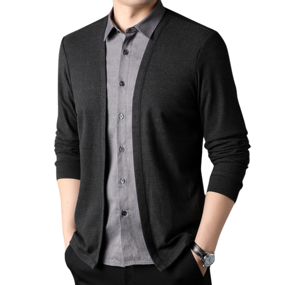 2-in-1-Shirt und Strickjacke