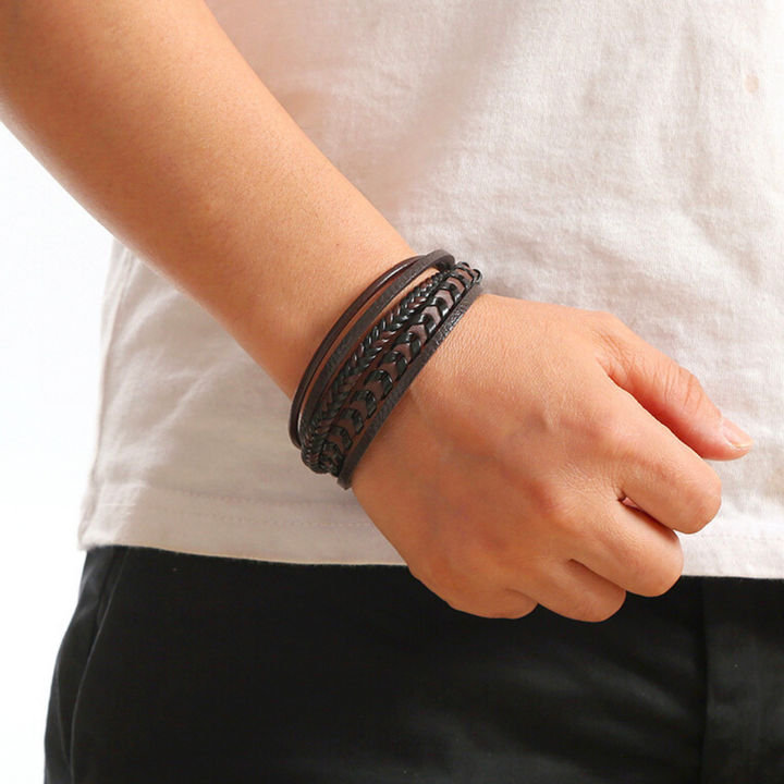 Ragnar Band I Leder Geflochtenes Wikingerarmband