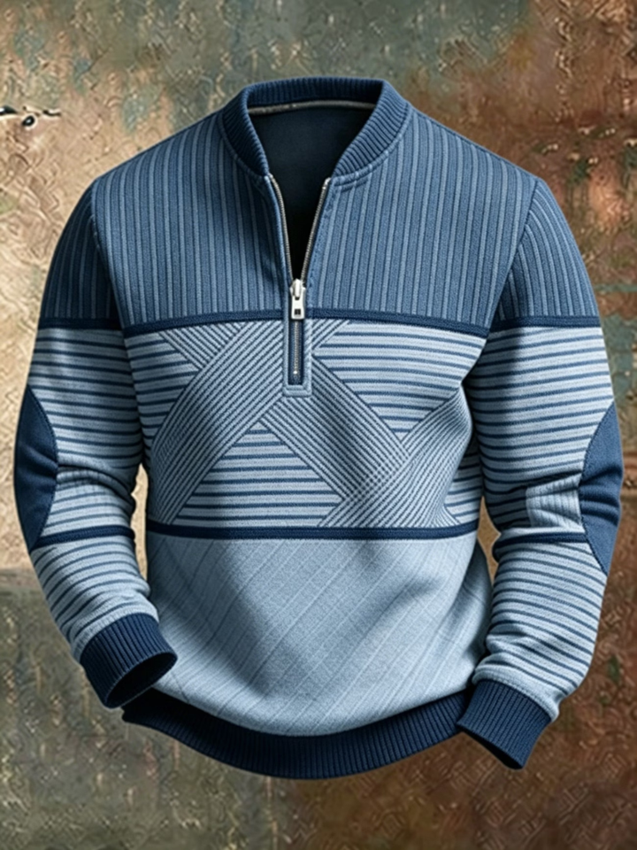Henrik™ | Herrenpullover mit hohem Kragen und Reißverschluss