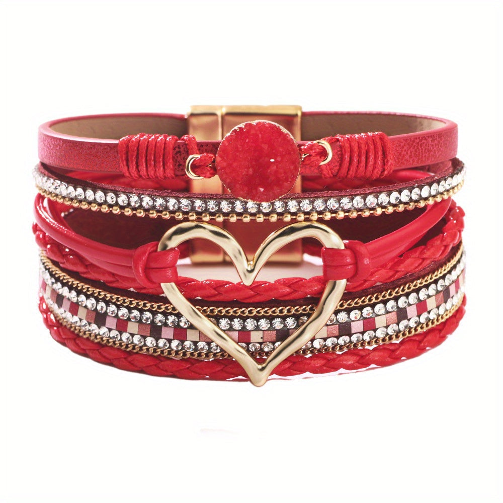 Boho Multistrat Lederarmband