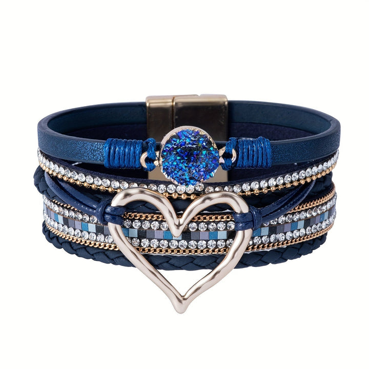 Boho Multistrat Lederarmband