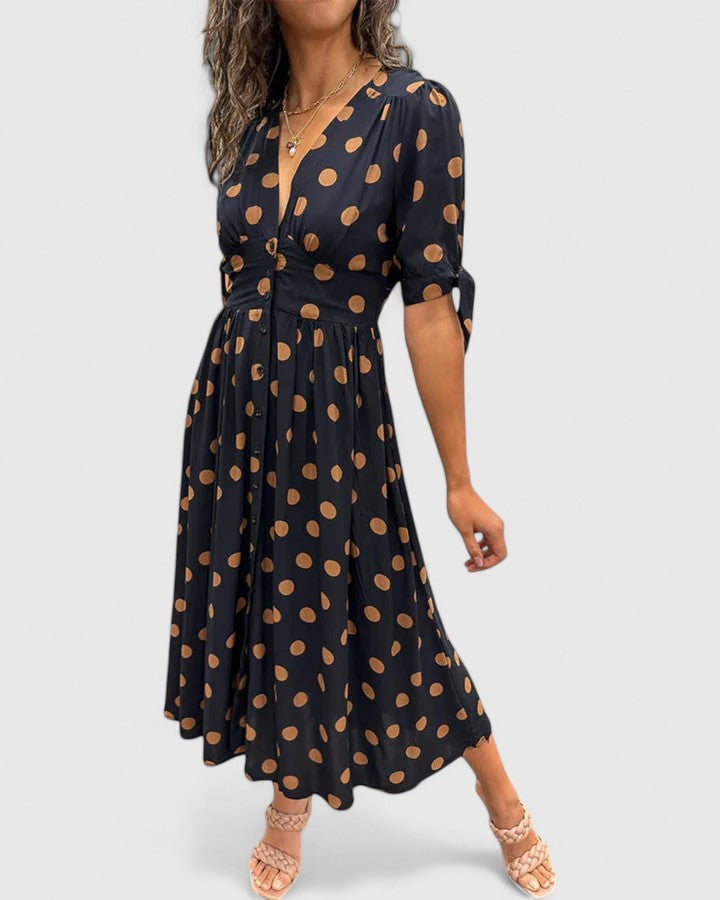 Colette | Elegantes Polka-Dot-Kleid