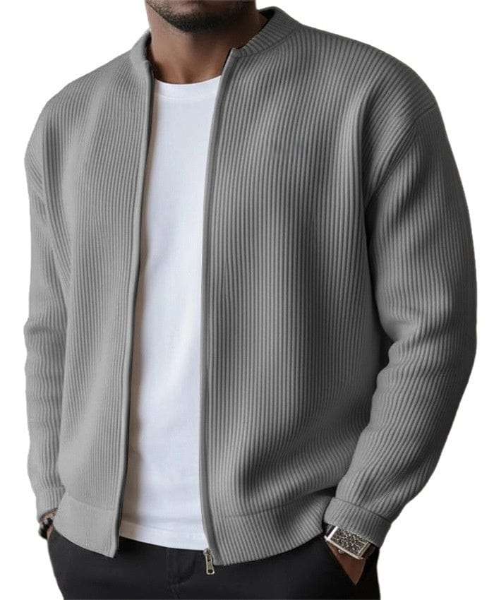 Cardigan con zip a coste Karl I