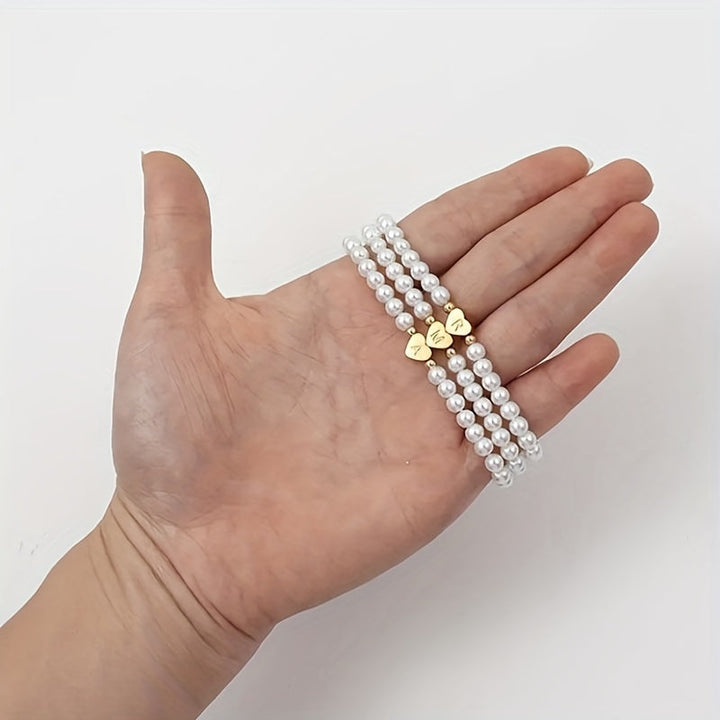 Chic Armband mit Herzinitiale (A–Z)