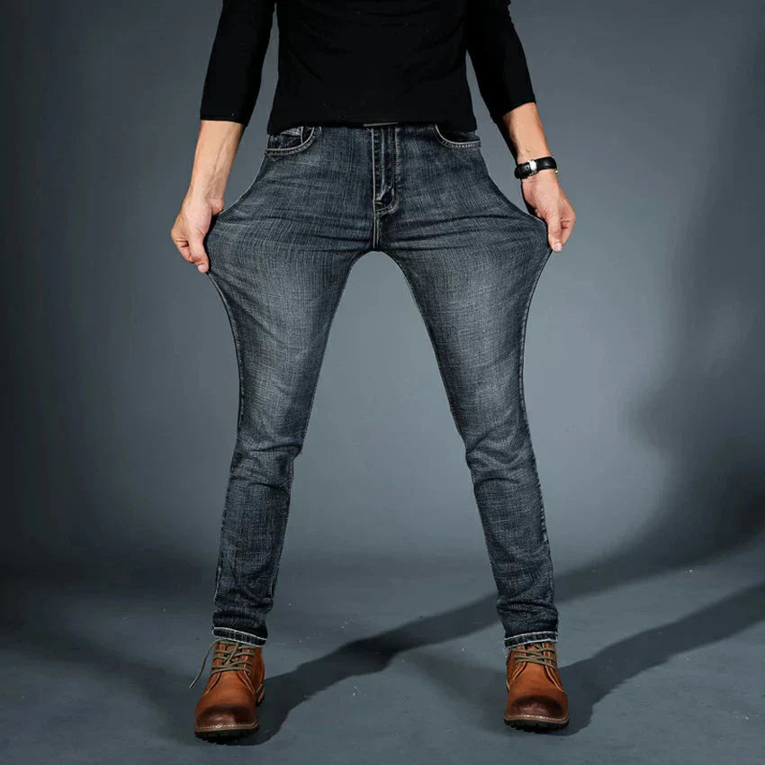 Hochwertige, vierwege dehnbare Slim-Fit-Jeans für Herren