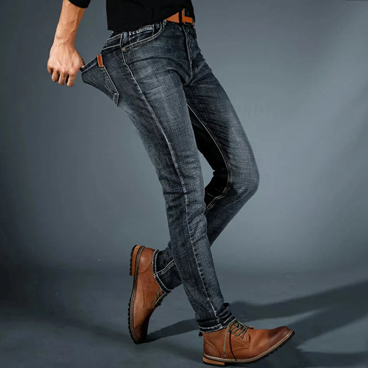 Hochwertige, vierwege dehnbare Slim-Fit-Jeans für Herren