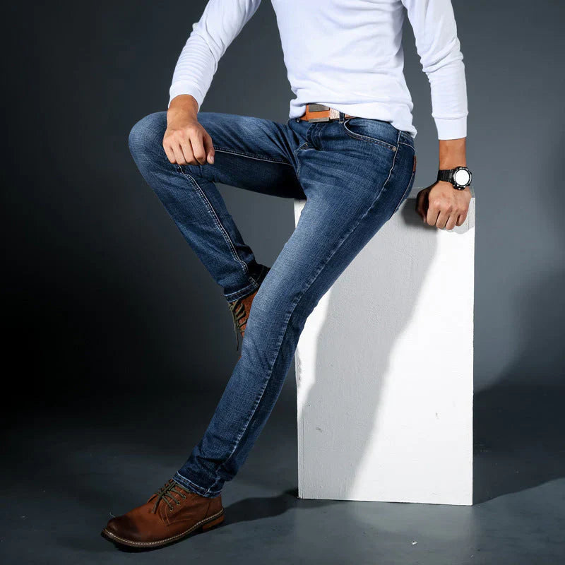 Hochwertige, vierwege dehnbare Slim-Fit-Jeans für Herren
