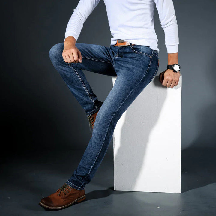 Hochwertige, vierwege dehnbare Slim-Fit-Jeans für Herren